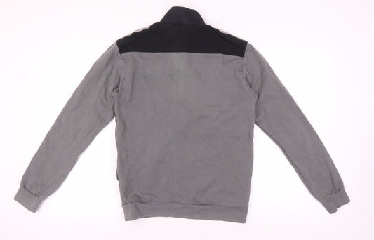 Adidas Men's Grey 1/4 Zip Sweatshirt XS Sports Logo