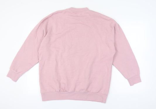 ASOS DESIGN Women's Pink Graphic Print Sweatshirt S