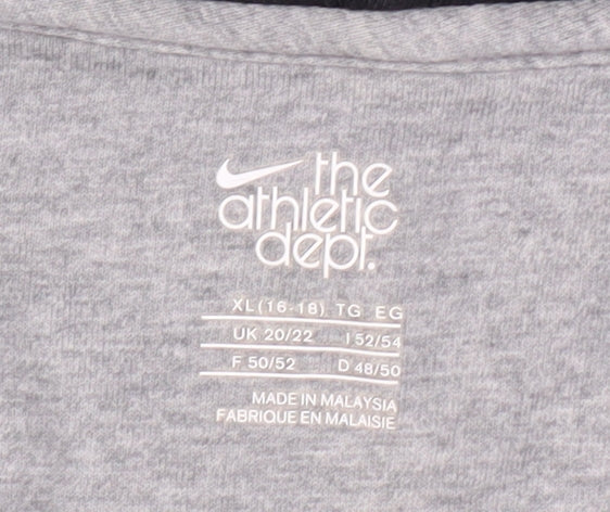 Nike Women Black Hoodie XL Full Zip Cotton