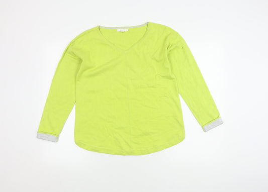 White Stuff Women's Green Cotton Pullover Jumper, Size 10