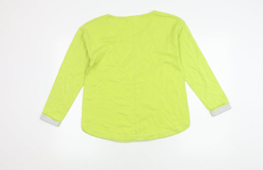 White Stuff Women's Green Cotton Pullover Jumper, Size 10