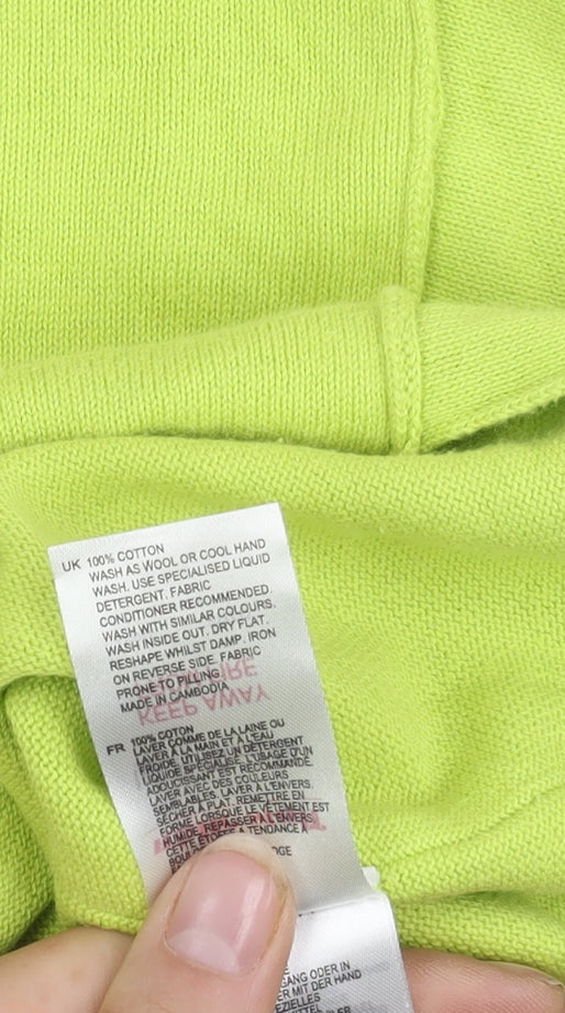 White Stuff Women's Green Cotton Pullover Jumper, Size 10