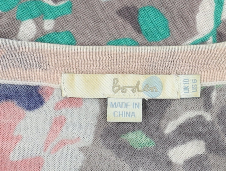 Boden Women's Multicoloured Floral Cardigan Size 10