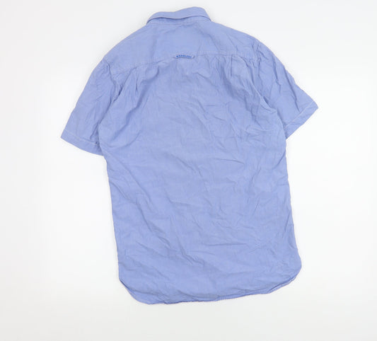 Superdry Men's Blue Button-Up Shirt M