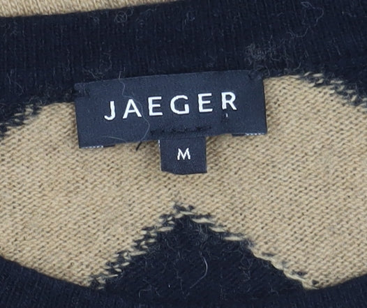 Jaeger Women's Black M Chevron Knit Dress