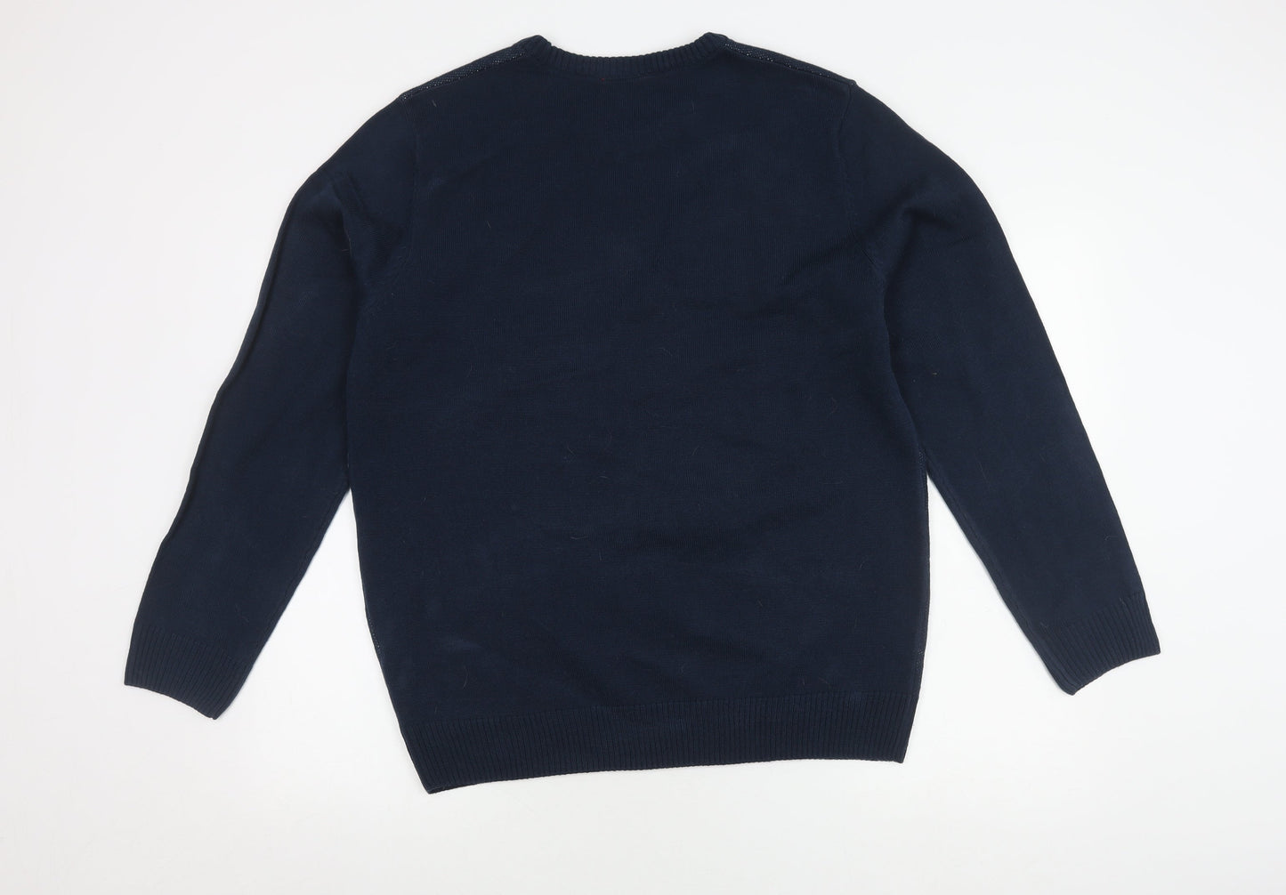Coca-Cola Men's Blue Christmas Pullover Jumper - L