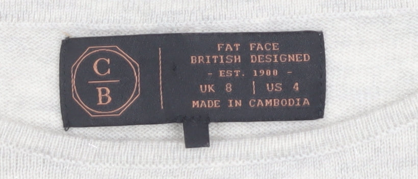 Fat Face Women's Ivory Jumper UK 8