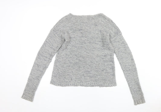 Superdry Women's Grey Floral Pullover Jumper M