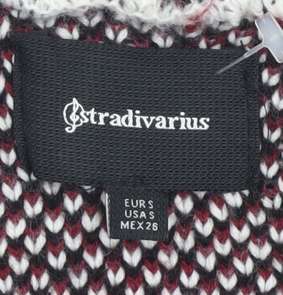 Stradivarius Women's Black Check Coatigan S