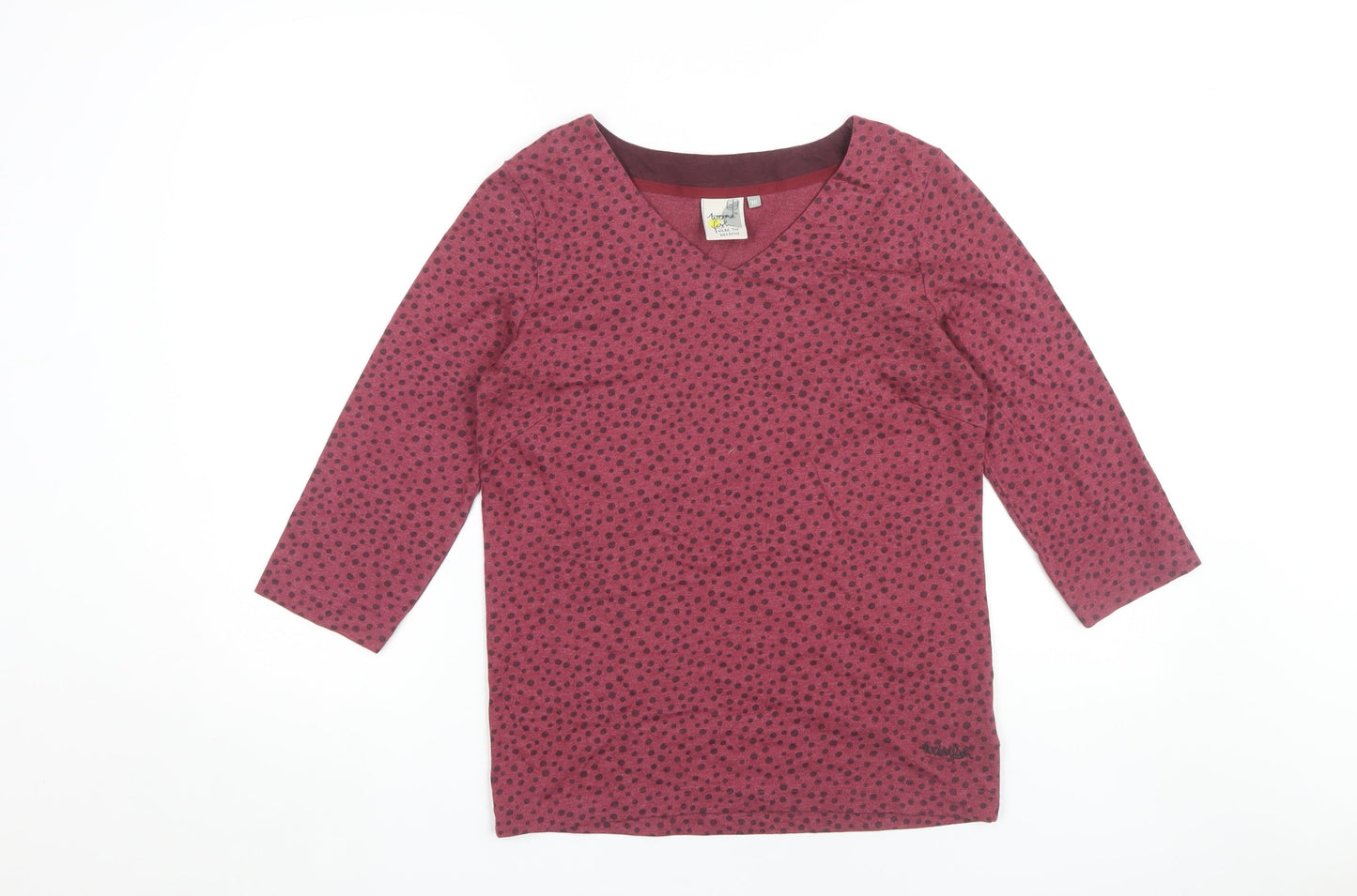 Weird Fish Women's Red Polka Dot T-Shirt Size 10
