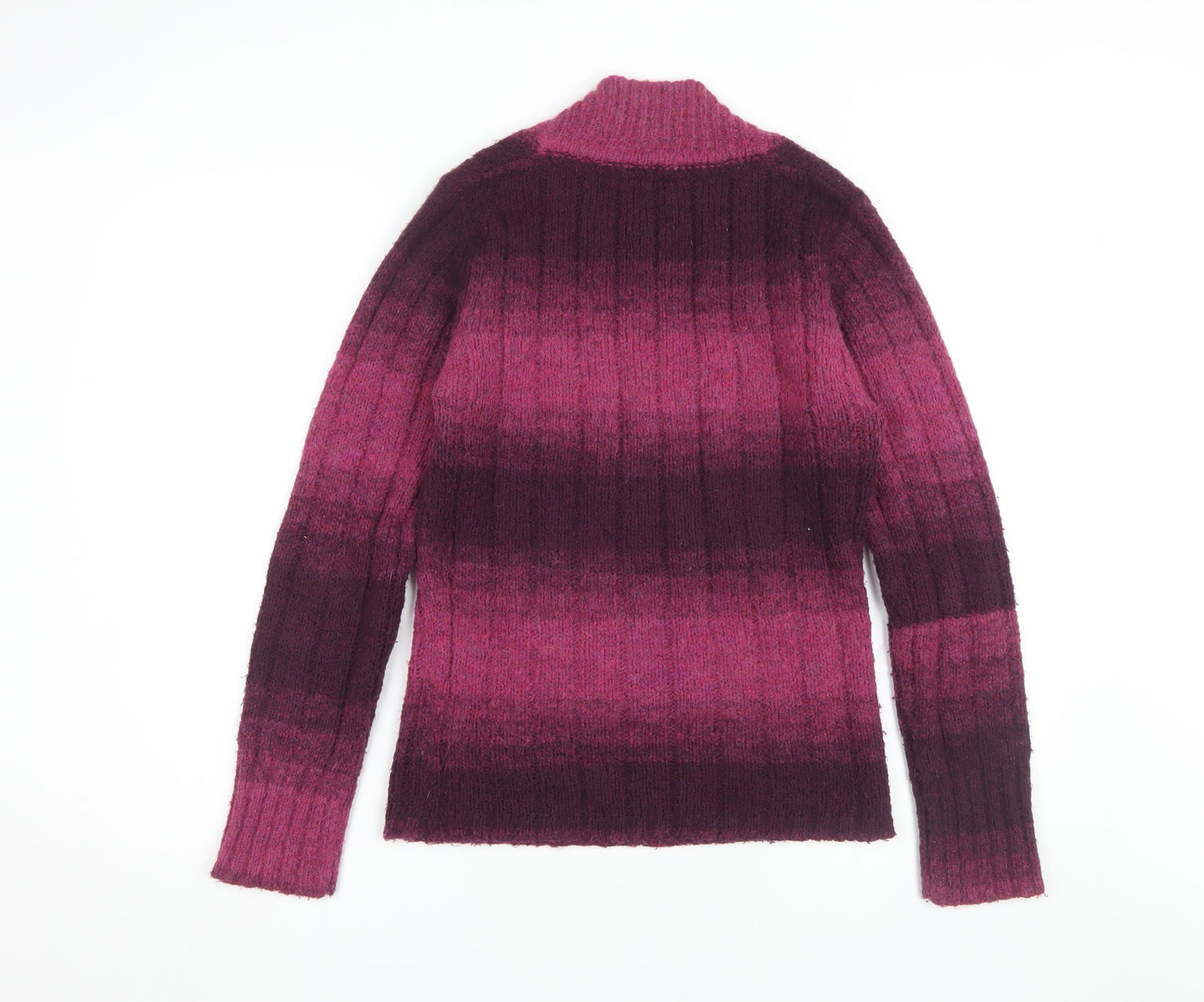 Fat Face Women's Purple Cowl Neck Jumper Size 12