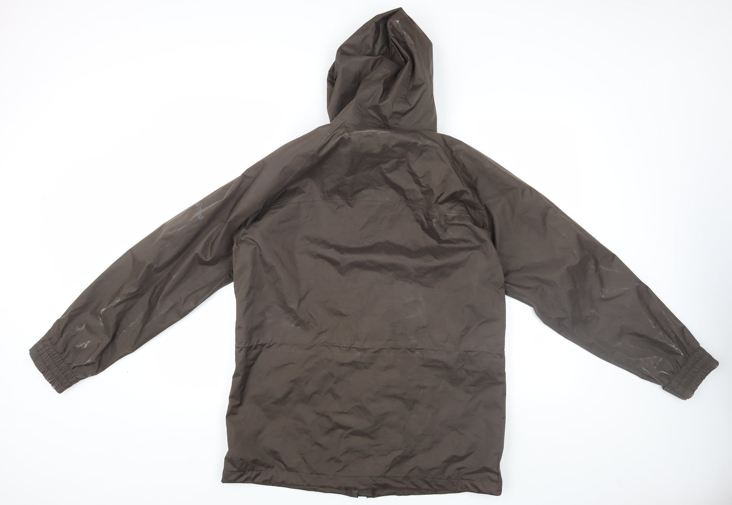 Trespass Men's Brown Waterproof Hooded Rain Jacket L