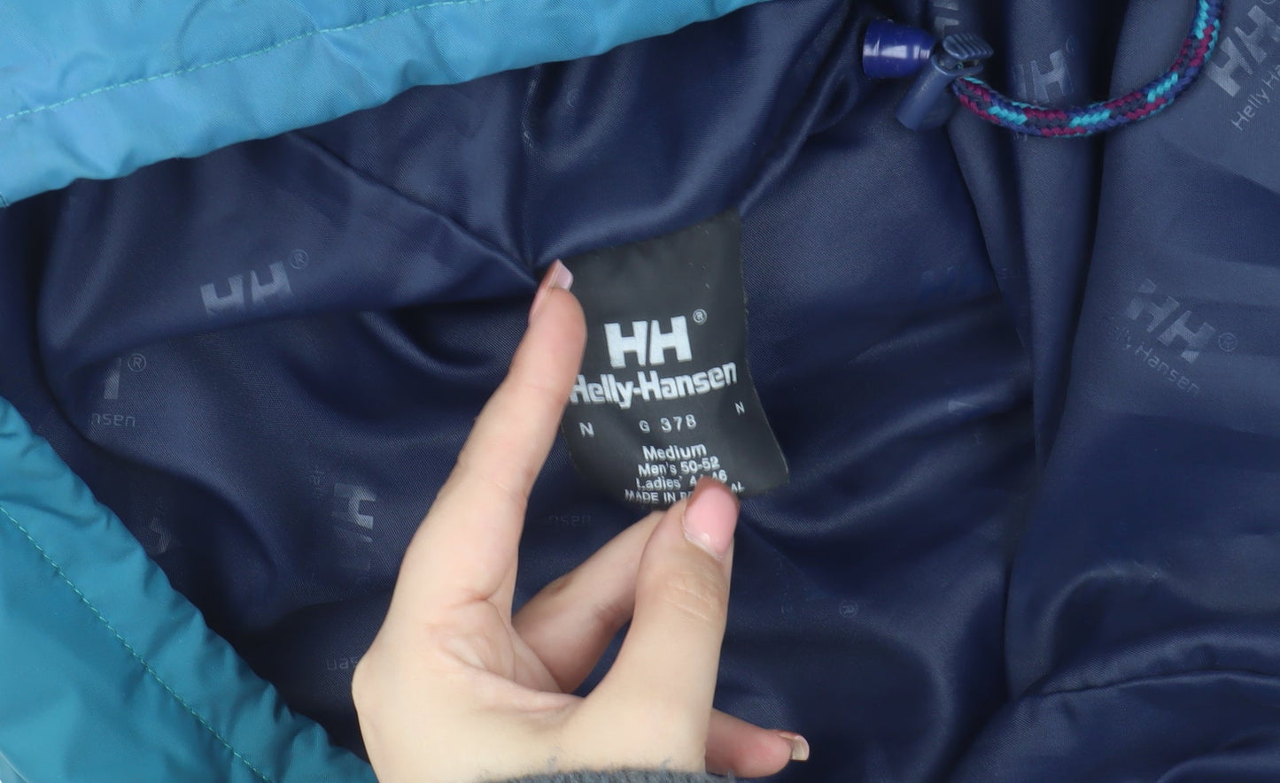 Helly Hansen Men's Blue Rain Coat - M, Hooded, Waterproof