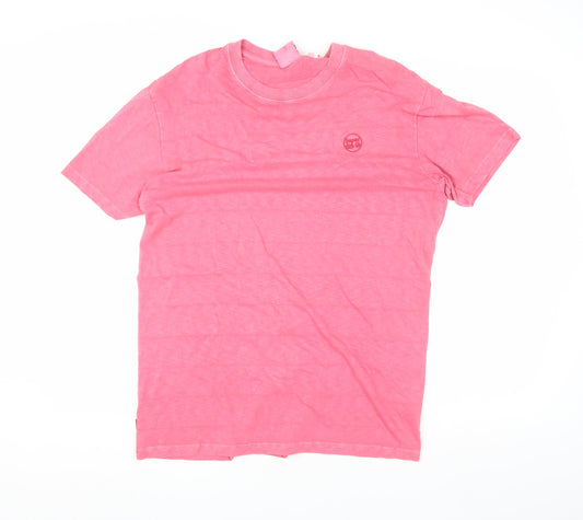 Superdry Unisex Pink T-Shirt M Cotton Crew Neck Casual