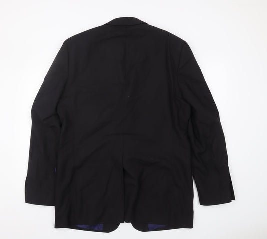 Daniel Hechter Men's Black Blazer, 42L Formal Jacket