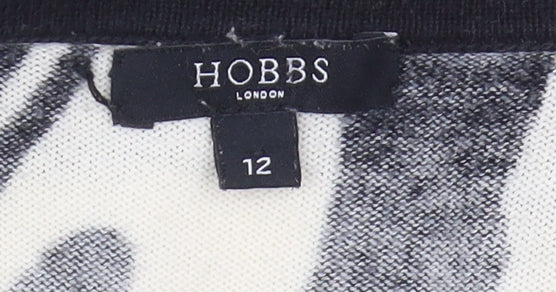 Hobbs Women's Multicoloured V-Neck Zebra Cardigan - Size 12