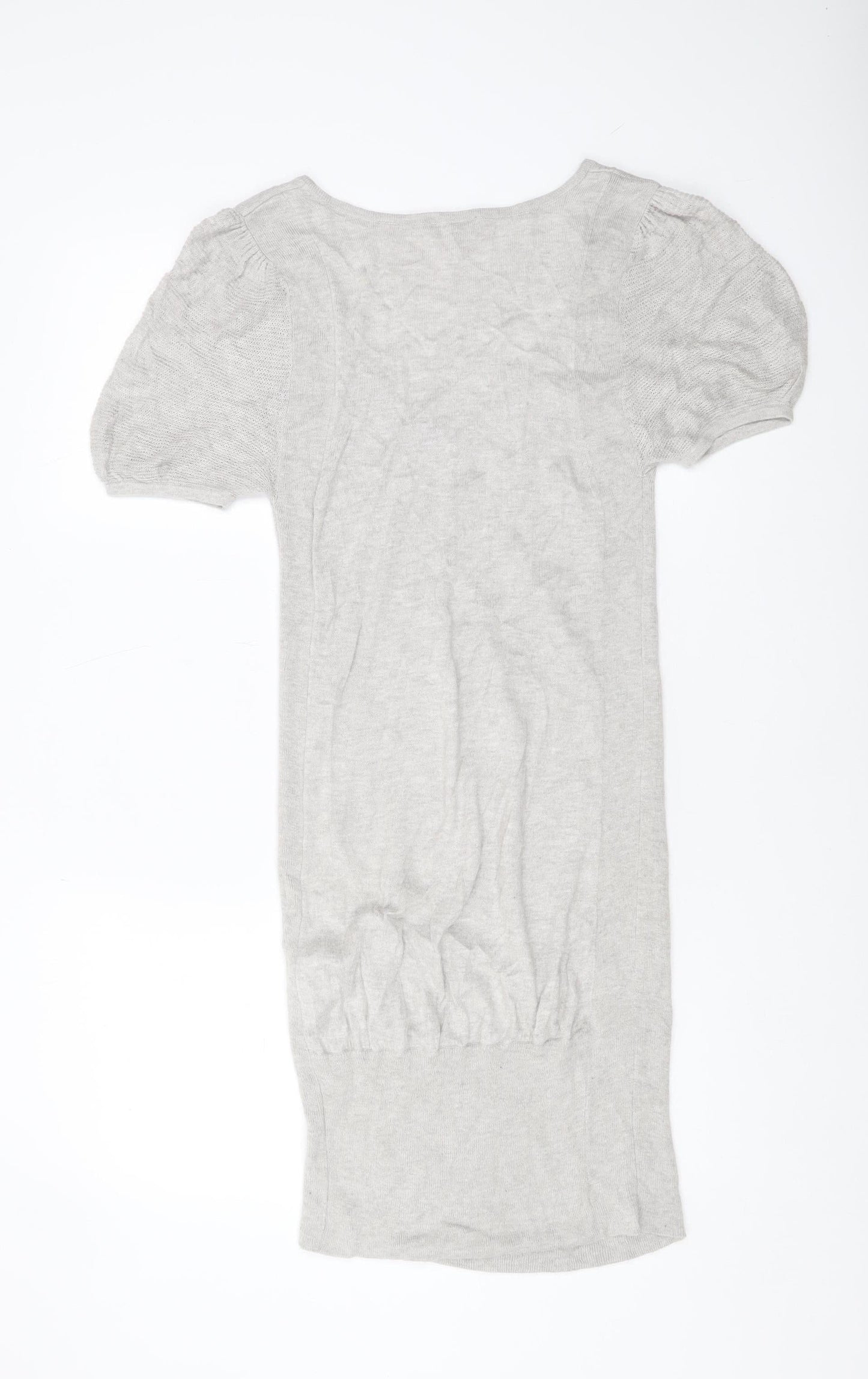 Ted Baker Women's Grey V-Neck Knit Top Size 10