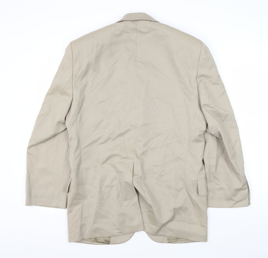 Pierre Cardin Men's Beige Blazer, 36S, Formal Single-Breasted