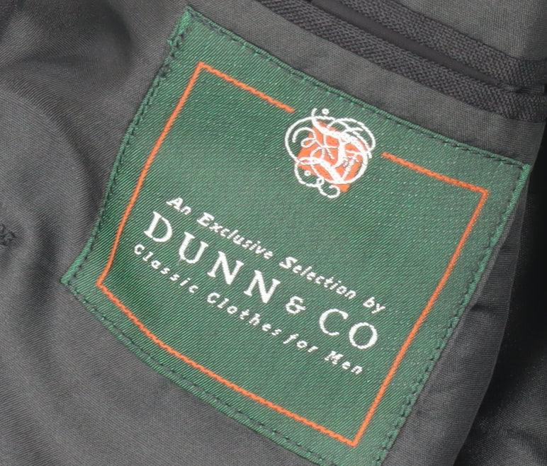 Dunn & Co Men's Black Short Jacket, 40S, Double-Breasted