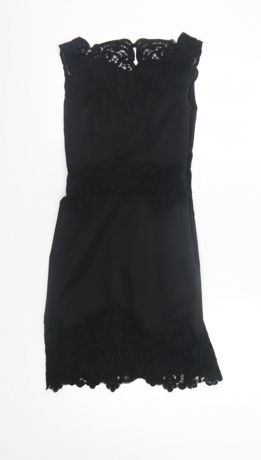 Karen Millen Women's Black Knee Length Shift Dress