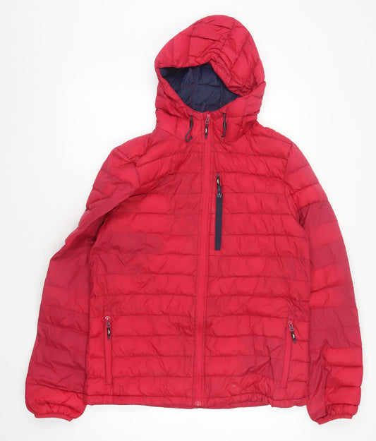 Trespass Women's Red XL Puffer Jacket with Hood