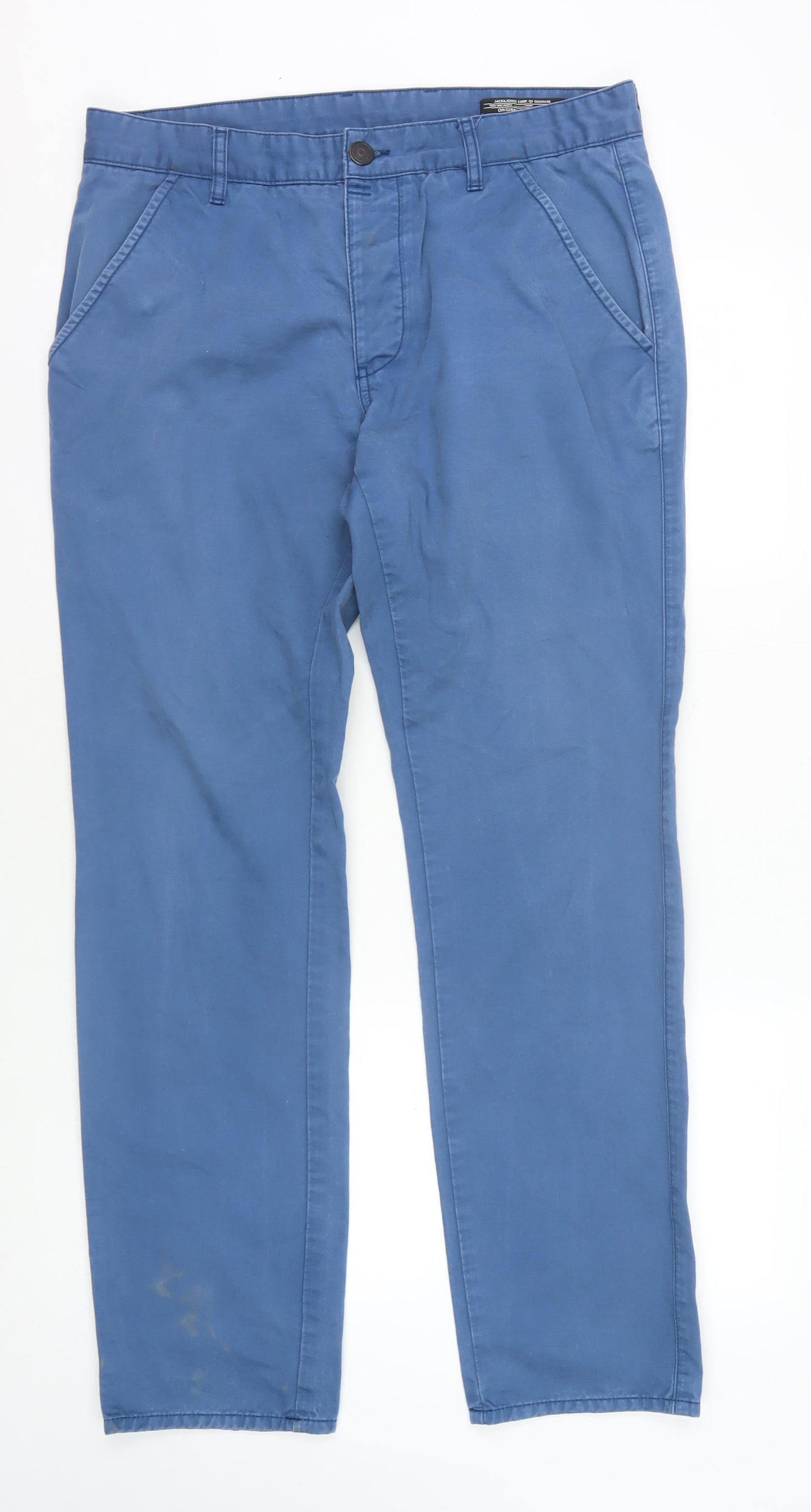 Jack & Jones Men's Blue Chino Trousers 34"W 32"L