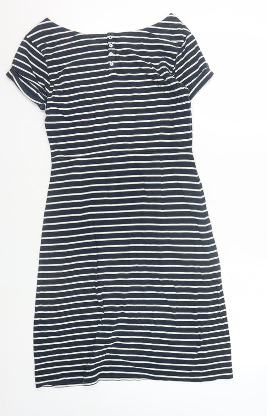 White Stuff Women's Black Striped Dress Size 8