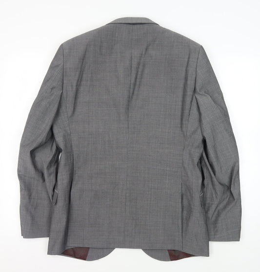 Ted Baker Men's Grey Suit Jacket 40S Business Style