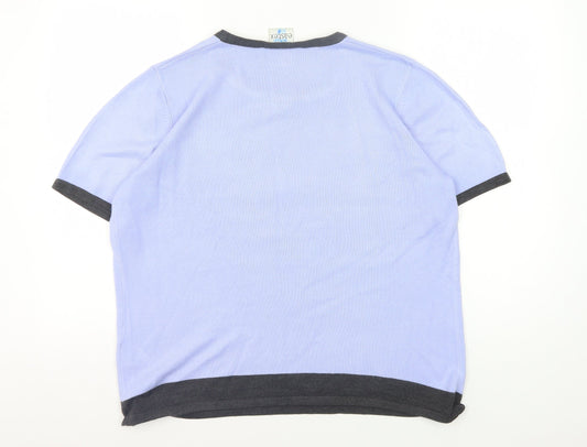 Eastex Women's Blue Ringer T-Shirt, Size 18