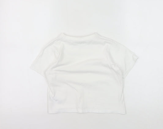 McKenzie Boys White 7-8 T-Shirt Short Sleeve Crew Neck