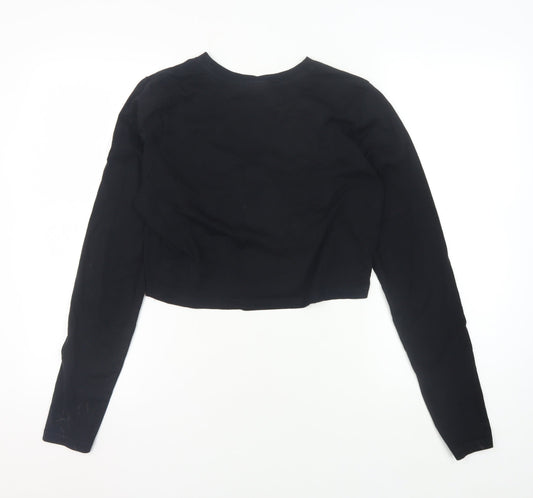 Fila Women's Black Cropped Long Sleeve T-Shirt