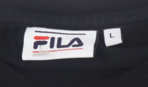 Fila Women's Black Cropped Long Sleeve T-Shirt