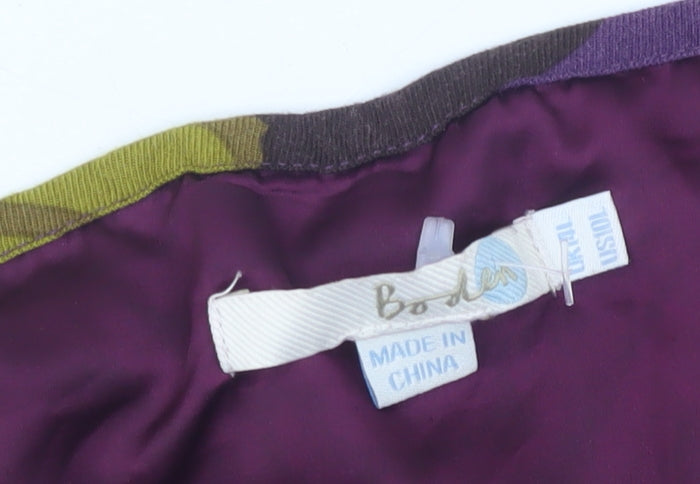 Boden Women's Purple Floral Belted Dress US10