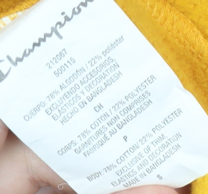 Champion Men's Yellow Logo Pullover Sweatshirt S