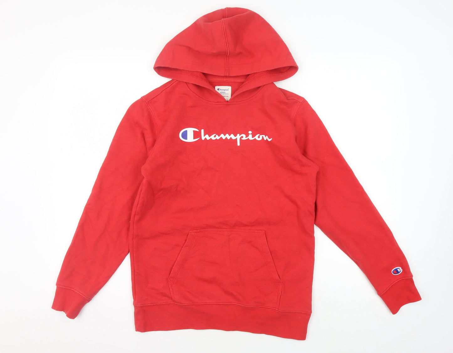 Champion Teens Red Pullover Hoodie - Logo, L