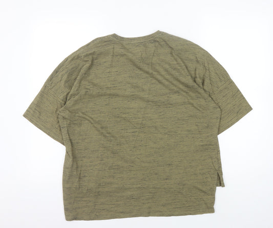 Unisex Adultss UK Size M Ted Baker Green Cotton Blend T-Shirt