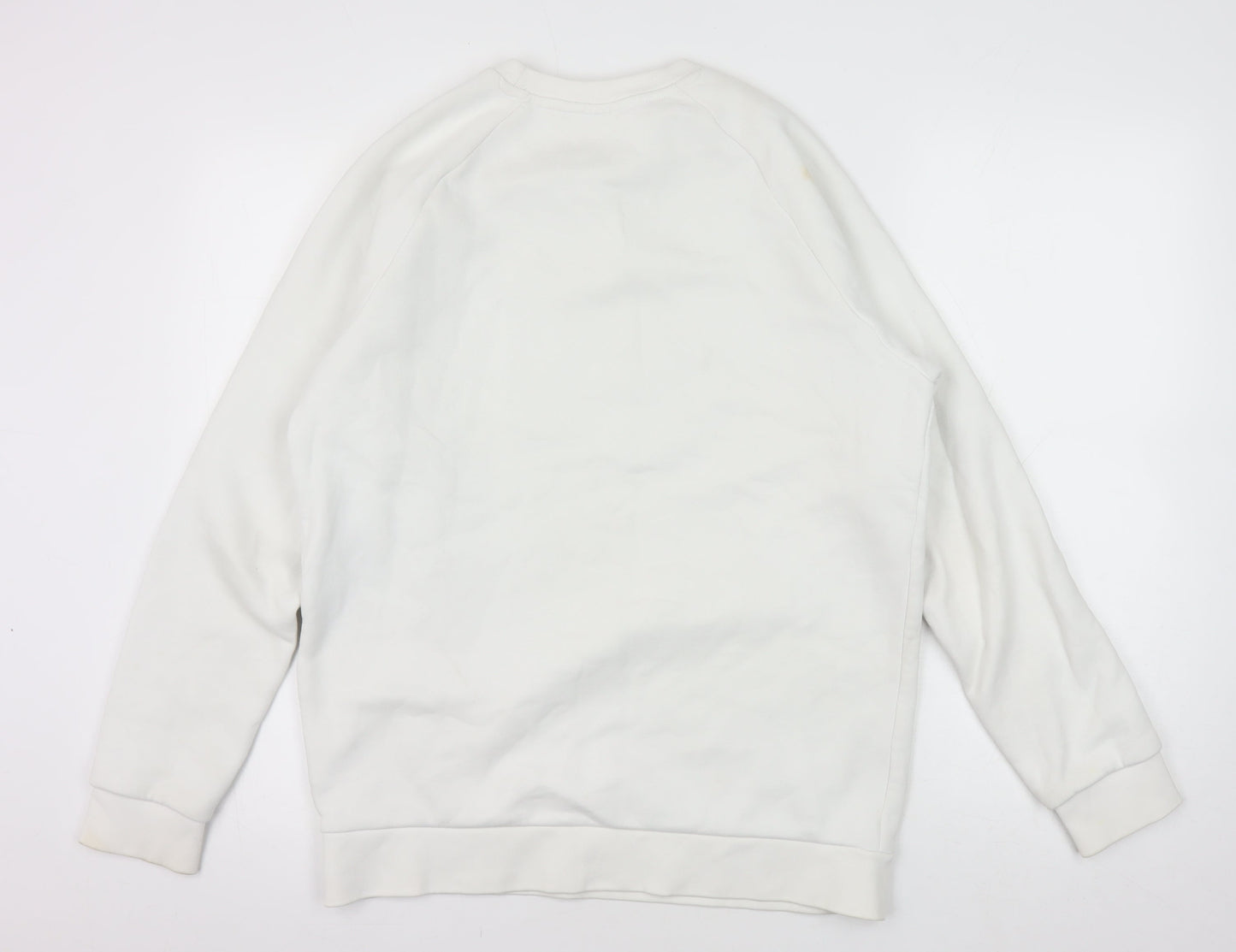 Adidas Men's White Pullover Sweatshirt S