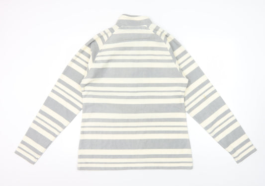 Mountain Warehouse Women's Grey Ivory Striped Sweatshirt UK 14