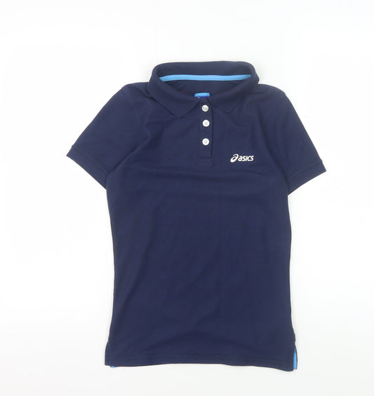 Additional front view of Asics Women's Blue XS Polo Shirt