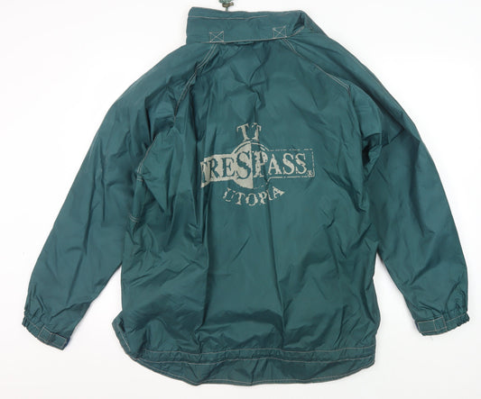Trespass Men's Green Windbreaker Jacket Size 36