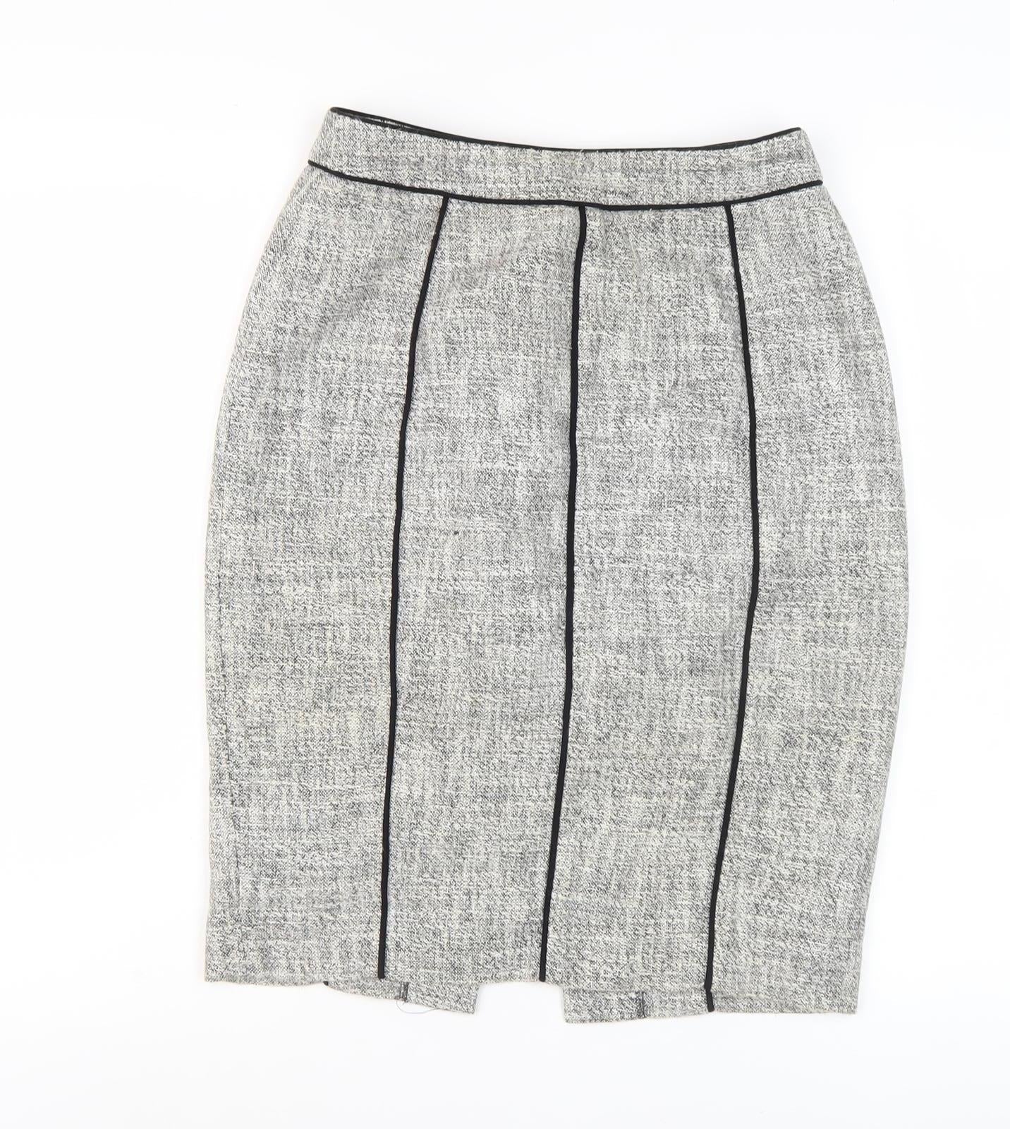 L.K. Bennett Women's Grey Midi Pencil Skirt, Size 4