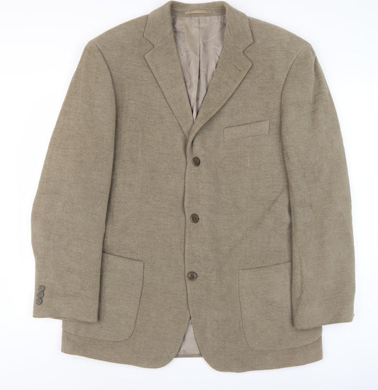 Hugo Boss Men's Beige Blazer Size 54 Stylish Business Attire