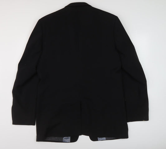 Jeff Banks Men's Black Long Blazer - Size 42L