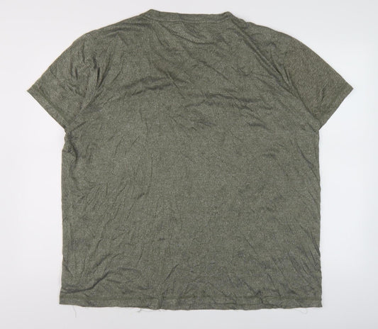 Dickies Men's Green 2XLT Short Sleeve T-Shirt