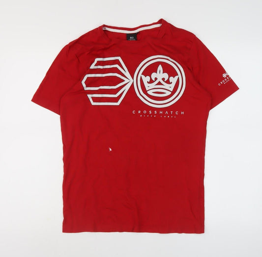 Crosshatch Men's Red Graphic T-Shirt S