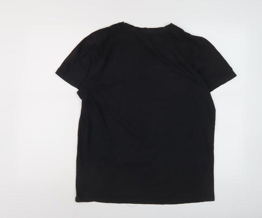 Jack & Jones Men's Black Cotton T-Shirt L