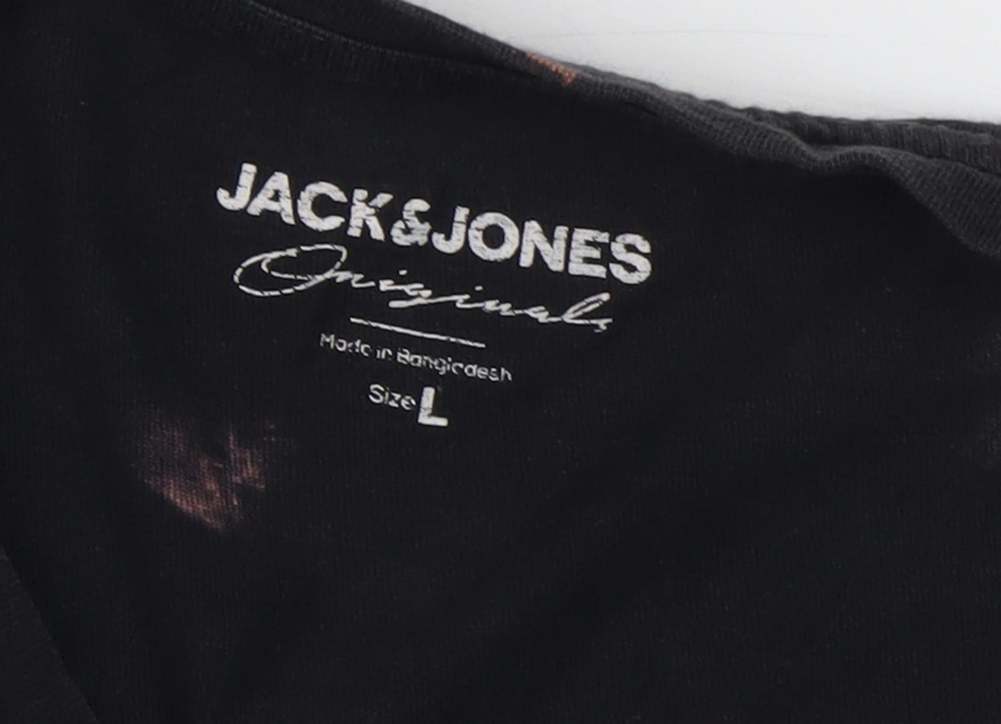 Jack & Jones Men's Black Cotton T-Shirt L