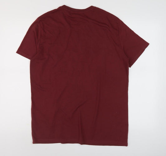 Armani Exchange Men's Red Logo T-Shirt - Size L