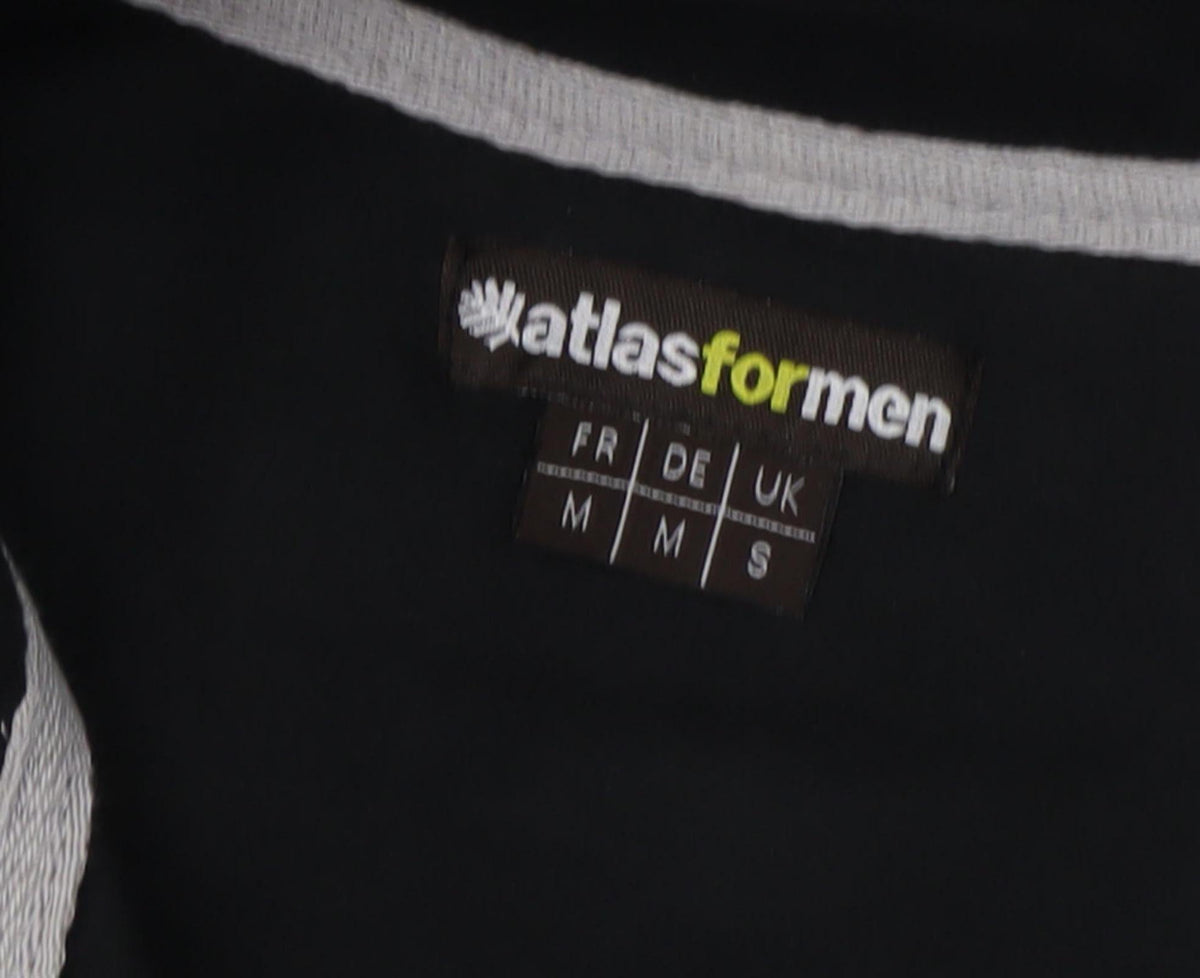 Close-up detail of Atlasformen Men's Black Pullover Sweatshirt S