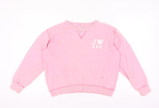 Jack Wills Women's Pink Pullover Sweatshirt Size 12